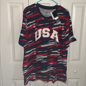 ADT Navy and Red Graphic T-Shirt